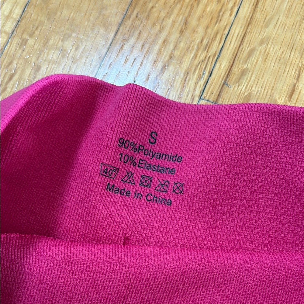 Vibrant Pink Ribbed Two-Piece Set - Picture 2 of 4